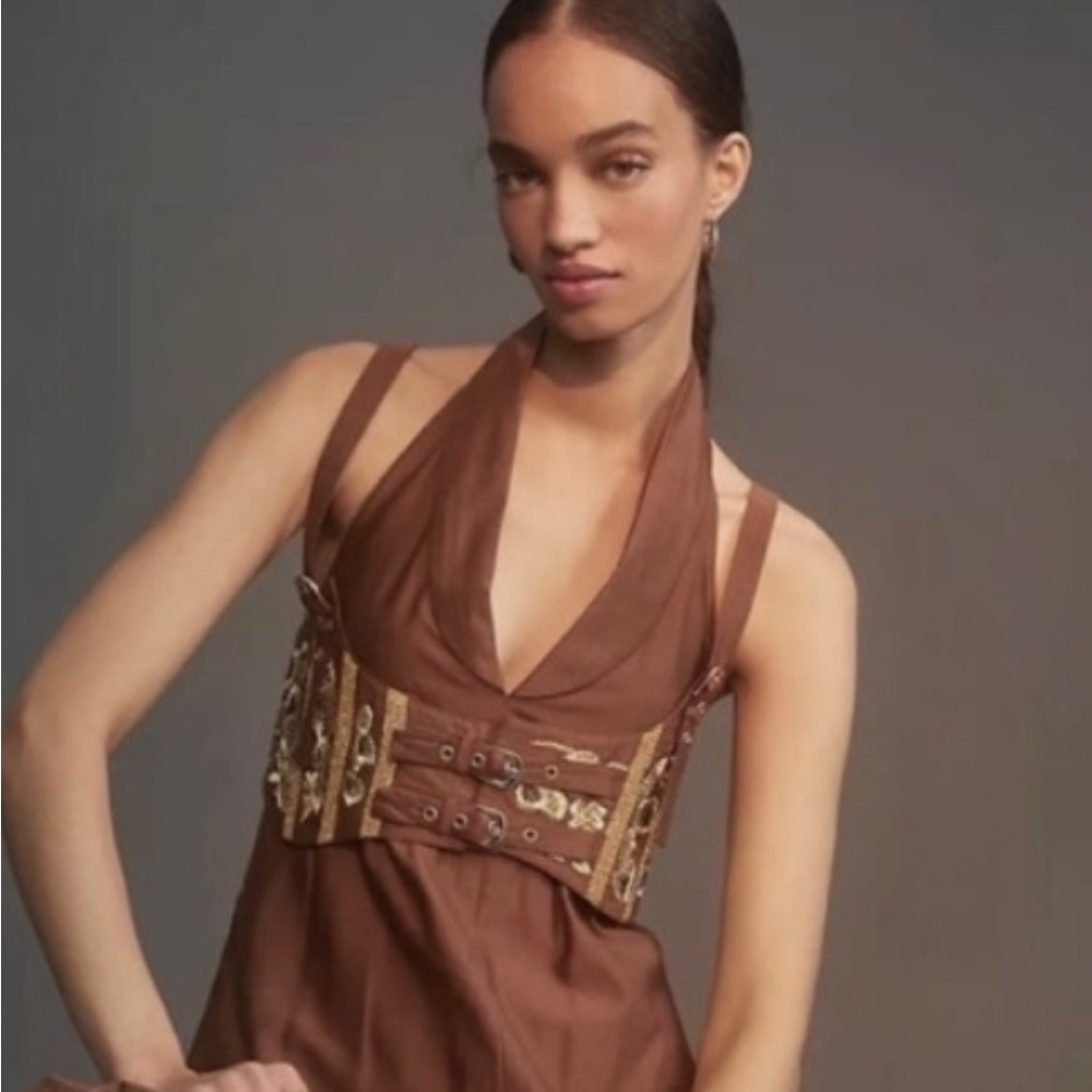 Anthropologie Nikita Mhaisalkar Flounces Maxi Dress